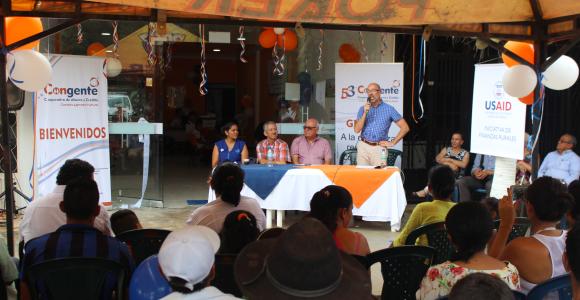 Inauguración corresponsal La Macareana Usaid